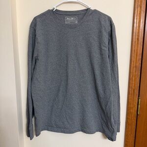 Eddie Bauer Men's Charcoal Long Sleeve Tee